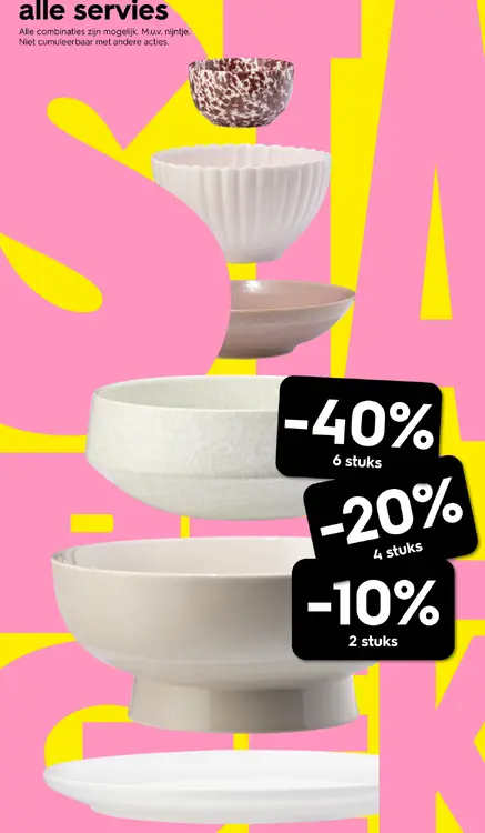 Promotie: alle servies