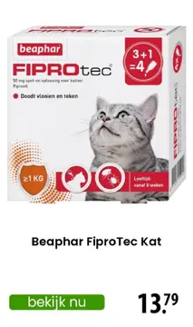 Aanbieding: Beaphar FiproTec Kat