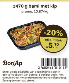 Aanbieding: bami met kip