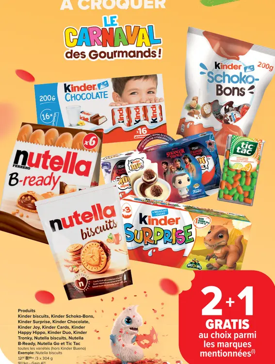 Offre: Kinder, Nutella, Tic Tac
