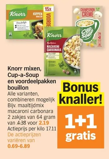 Promotie: Knorr mixen, Cup-a-Soup en voordeelpakken bouillon