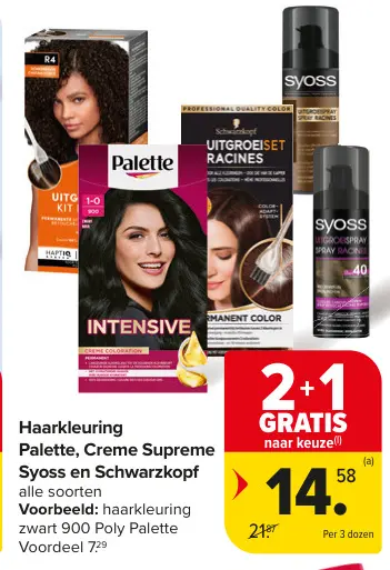 Promotie: Haarkleuring Palette, Creme Supreme Syoss en 