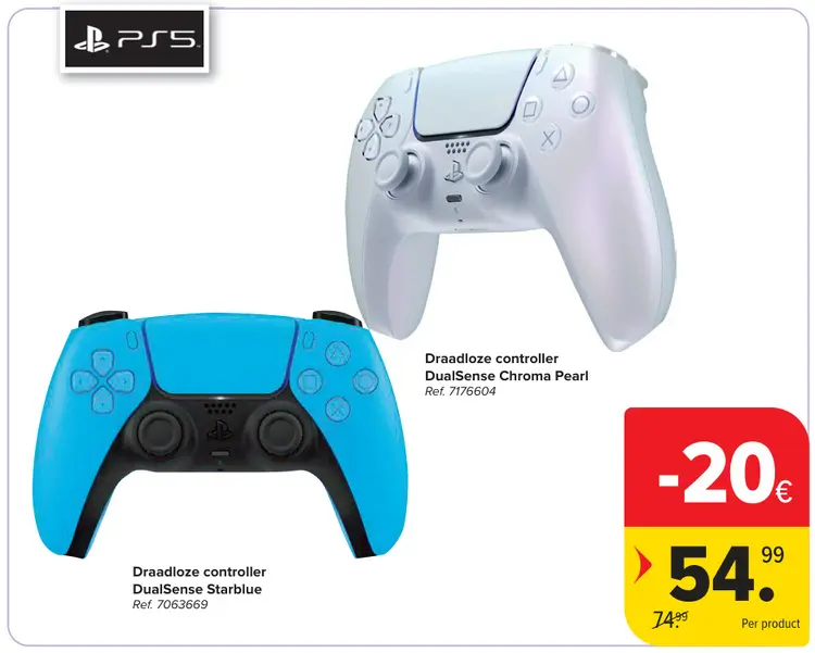 Promotie: Draadloze controller DualSense Starblue of Chroma Pearl
