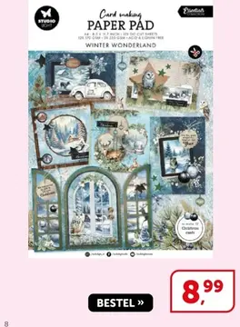 Aanbieding: Card making PAPER PAD Winter Wonderland