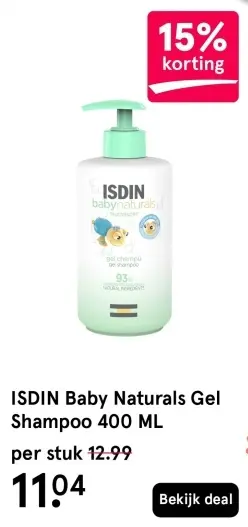 Aanbieding: ISDIN Baby Naturals Gel Shampoo 400 ML