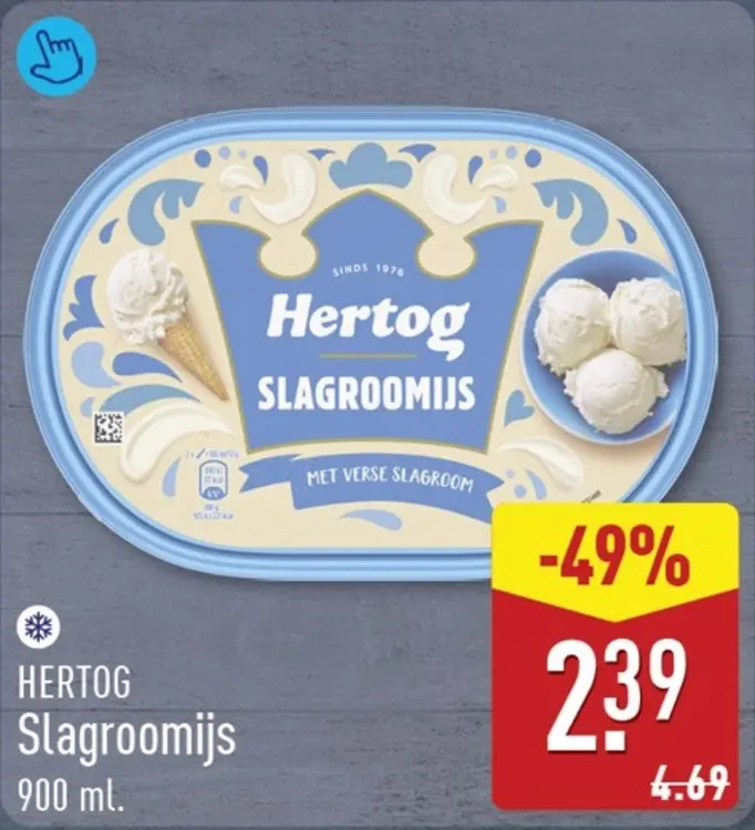 Aanbieding: Hertog Slagroomijs