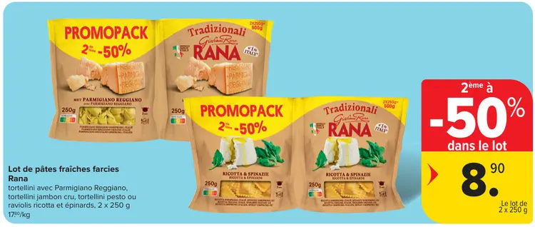 Offre: Lot de pâtes fraîches farcies