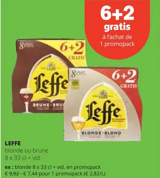 Offre: LEFFE blonde ou brune