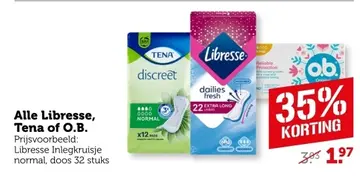 Aanbieding: Alle Libresse, Tena of O.B.