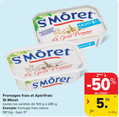 Offre: Fromages frais et Apérifrais