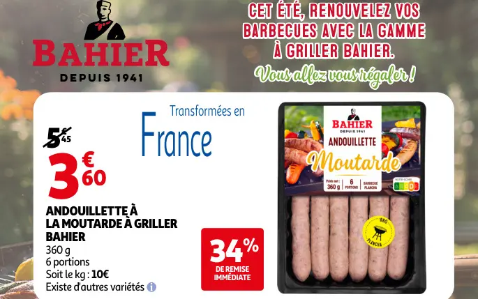Promotie: Andouillette à la moutarde à griller
