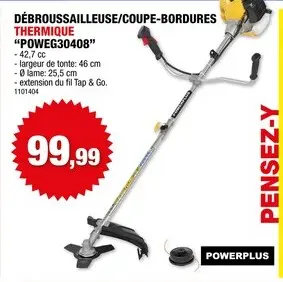 Offre: Powerplus POWEG30408 débroussailleuse thermique 42,7cc
