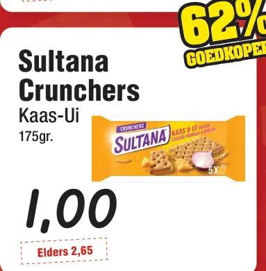 Aanbieding: Crunchers Kaas-Ui