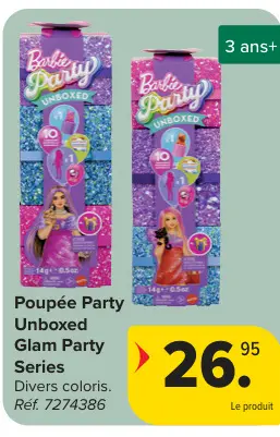 Offre: Poupée Party Unboxed Glam Party Series