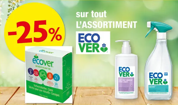 Offre: Ecover Dishwasher Tablets, Hand Soap, and Cle