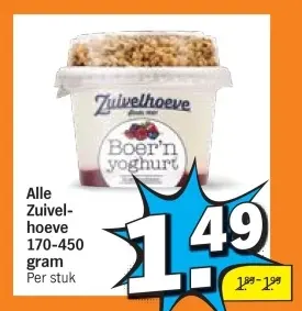 Aanbieding: Alle Zuivelhoeve 170-450 gram