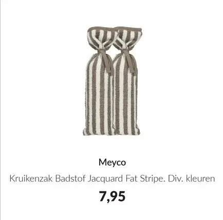 Aanbieding: Kruikenzak Badstof Jacquard Fat Stripe