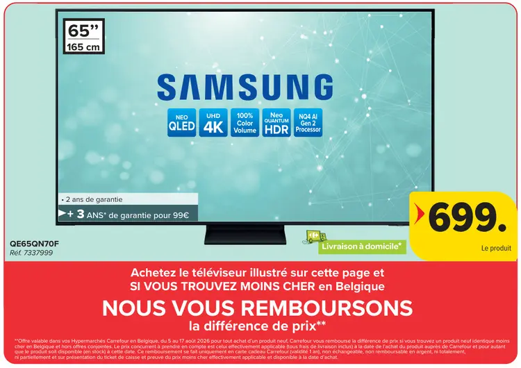 Offre: TV QE65QN70F