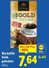 Aanbieding: Bio koffie Gold gemalen