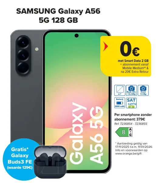 Promotie: Galaxy A56 5G 128 GB