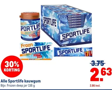 Aanbieding: Alle Sportlife kauwgum