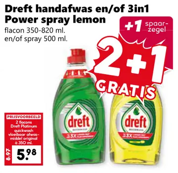 Aanbieding: Handafwas en/of 3in1 Power spray lemon
