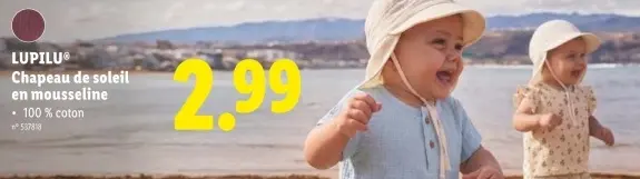 Offre: Chapeau de soleil en mousseline