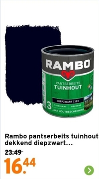 Aanbieding: Rambo pantserbeits tuinhout dekkend diepzwart