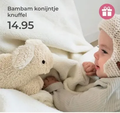 Aanbieding: Bambam konijntje knuffel