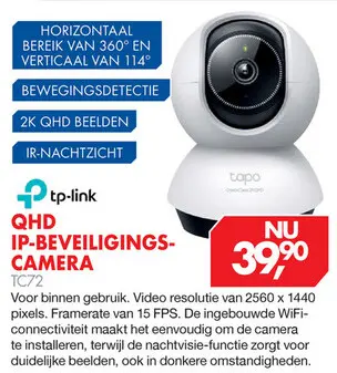 Aanbieding: Qhd ip-beveiligings-camera tc72