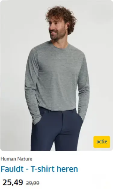 Aanbieding: Human Nature Fauldt - T-shirt heren