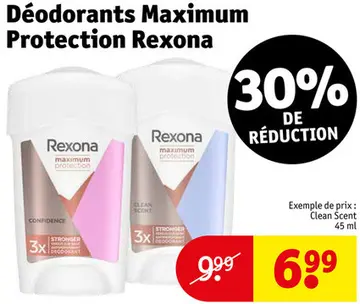 Offre: Déodorants Maximum Protection Rexona