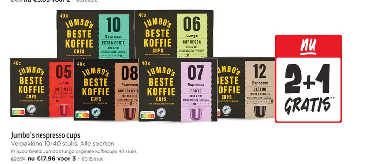 Promotie: Nespresso cups