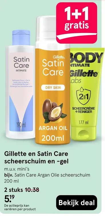 Aanbieding: Satin Care Argan Olie scheerschuim
