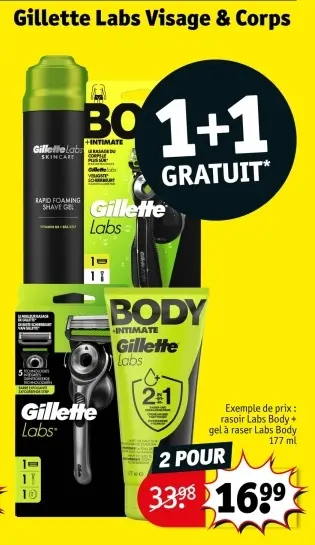 Offre: Gillette Labs Visage & Corps