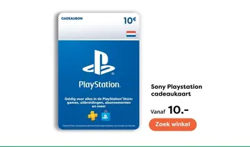 Aanbieding: Sony Playstation cadeaukaart