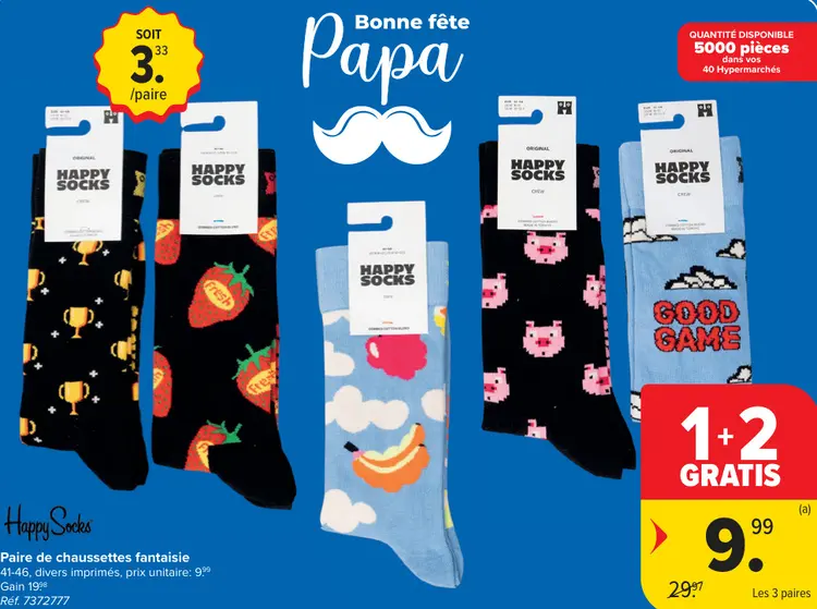 Offre: Paire de chaussettes fantaisie