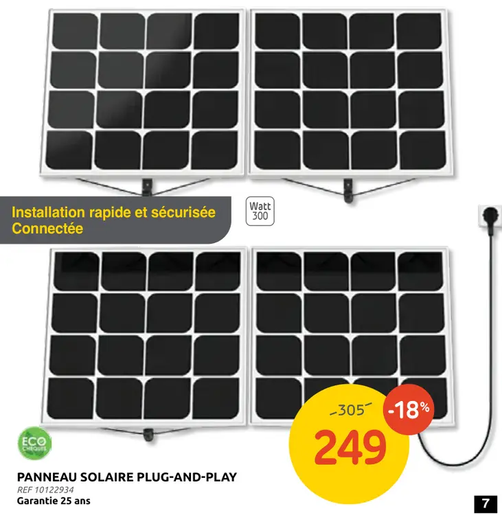 Offre: Panneau solaire plug-and-play