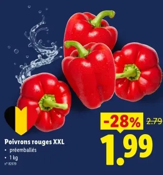 Offre: Poivrons rouges XXL