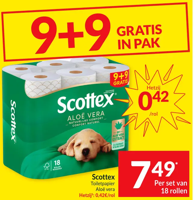 Promotie: Toiletpapier Aloë vera