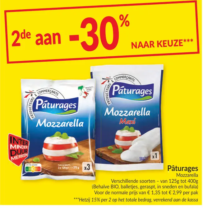 Promotie: Pâturages Mozzarella