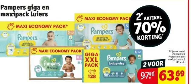 Promotie: giga en maxipack luiers