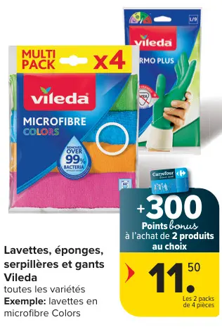 Offre: Lavettes, éponges, serpillères et gants