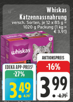 Aanbieding: Whiskas Katzennassnahrung