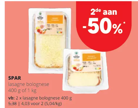 Promotie: Lasagne bolognese