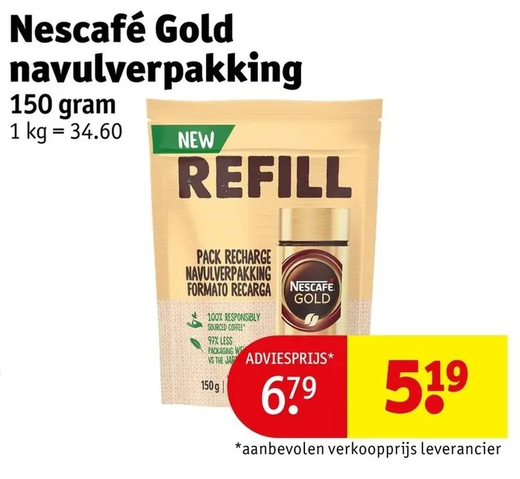 Promotie: Gold navulverpakking