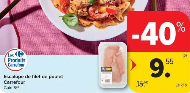 Offre: Escalope de filet de poulet