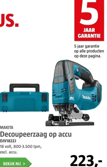 Aanbieding: Decoupeerzaag op accu