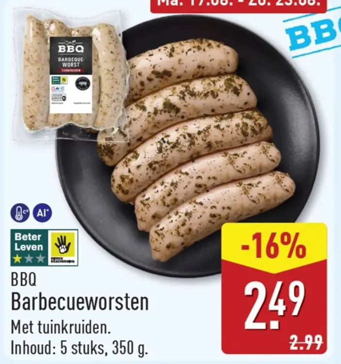 Aanbieding: Barbecueworsten