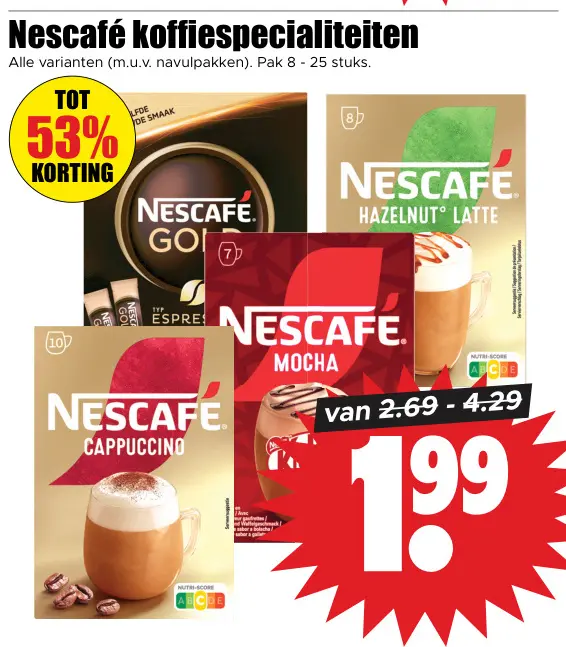 Aanbieding: Nescafé koffiespecialiteiten